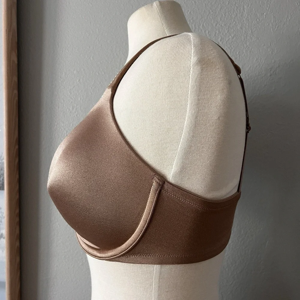 Olga 35161 Pretty Smooth Underwire Lined Full Coverage Bra Women Brown Bra 36 DD